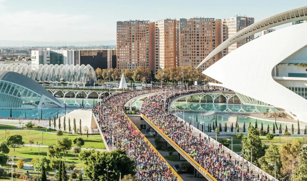 Salida del maratón de Valencia